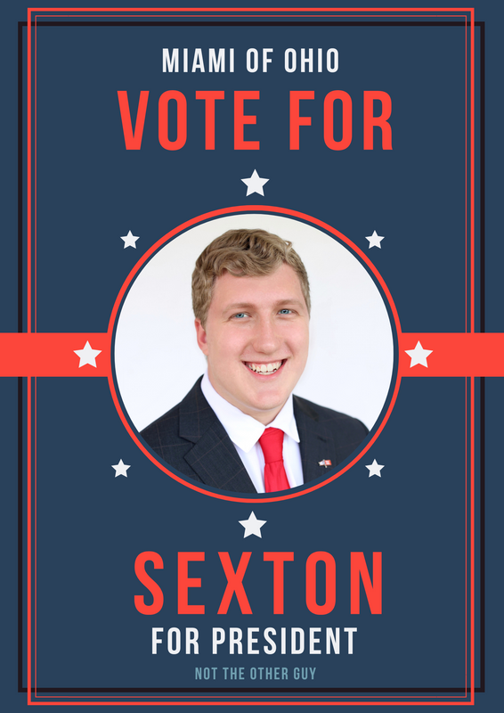 Blue and Red President Campaign Poster - 1