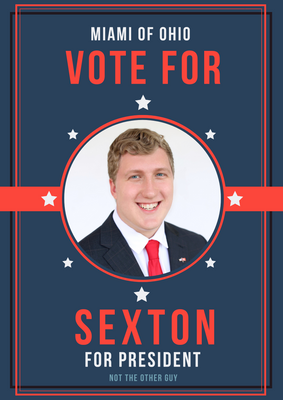 Blue and Red President Campaign Poster - 1