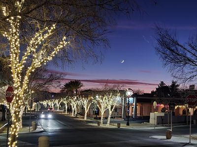 Christmas Eve downtown Boulder City, Nevada 