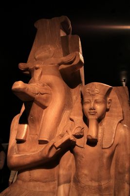Statue of Amenhotep III and Sobek