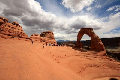 Delicate Arch, La Sal Mountains in background