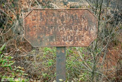 Bridge No Trespassing Sign