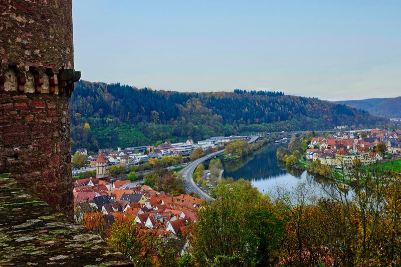 The town of Wertheim and it's Castle at the River Main