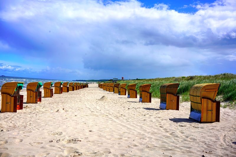 Empty Beach Baskets