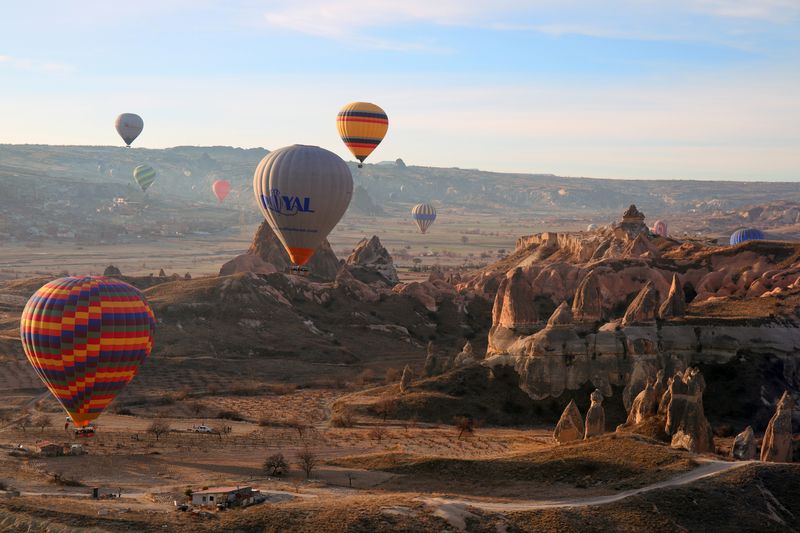 Royal Cappadocia hot air balloon - unique rock formations