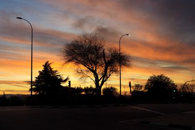 Atardecer invernal en Madrid