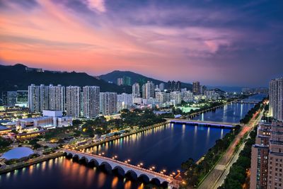 Twilight Confluence: Hong Kongs Urban River
