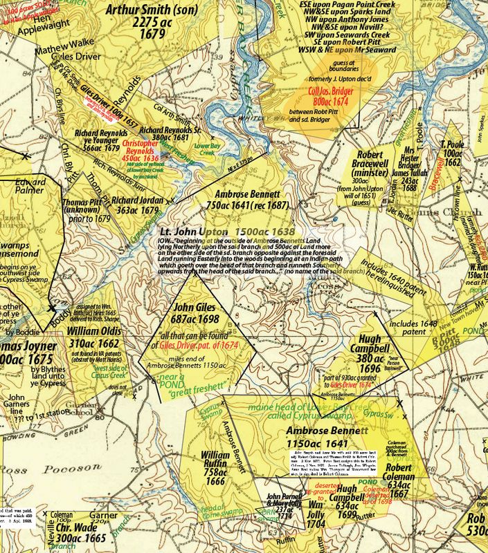 Christopher Reynolds patent map by Anderson 1635
