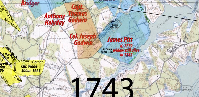 Godwin IOW map 1743 Capt Thomas and Col Joseph Godwin
