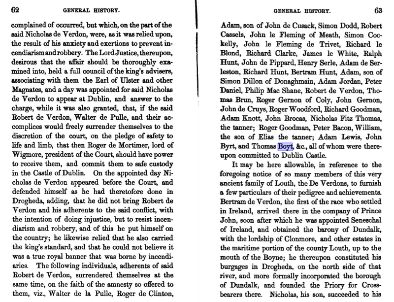 1312 CE Thomas Boyt and de Verdon in Drogheda and Dublin Ireland.png