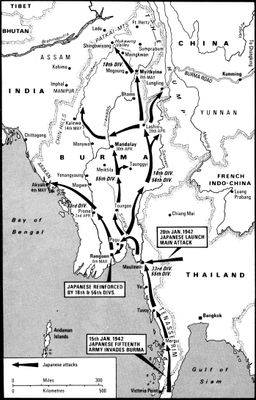 Boyt Japanese Invasion of Burma Map