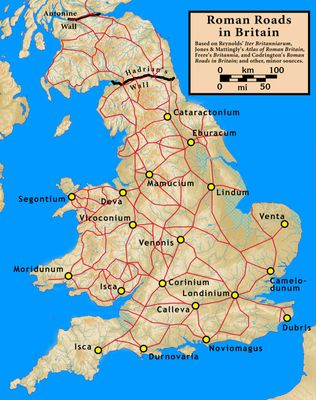 Roman Britain roads