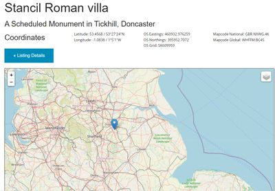 Stancil Roman Villa area map