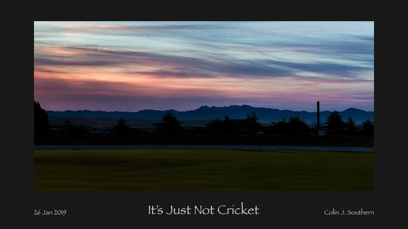 Its Just Not Cricket