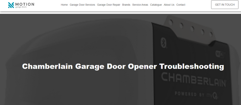 Chamberlain Garage Door Opener Troubleshooting