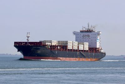 Cape Corfu en-route to Felixstowe coming from Antwerp. (10/7/2025)