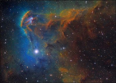 The Devil's Tower nebula - In Hubble color