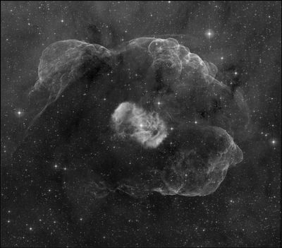 6164 Ha and O3 in Black and White