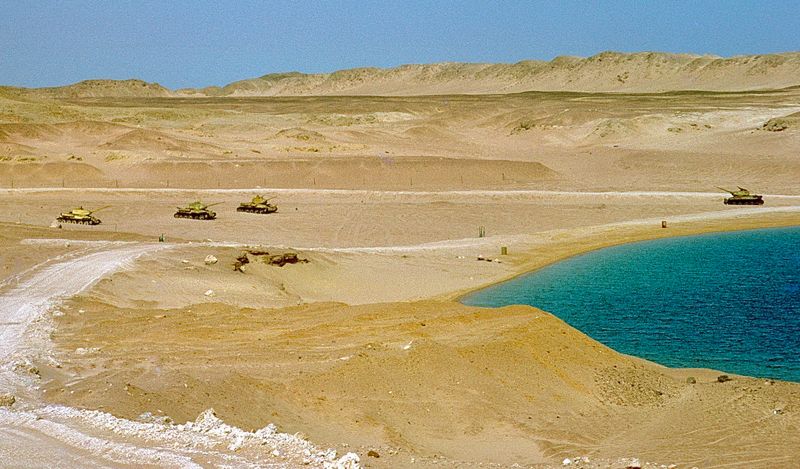 Destroyed Egyptian tanks at Marsa Barkea 1972