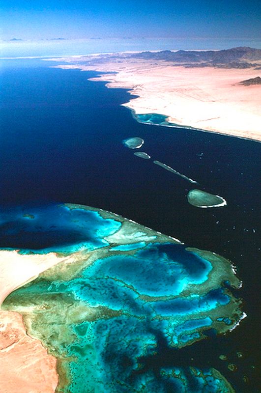 Tiran straits with Gordon, Thomas, Woodhouse and Jackson reefs