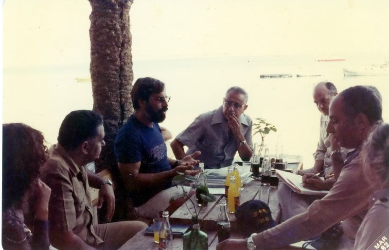 Reviewing potential of diving tourism with Egyptian officials 1979