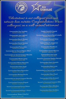La liste des retraits