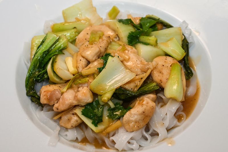 Chicken with Bok Choy, Lemon and Ginger