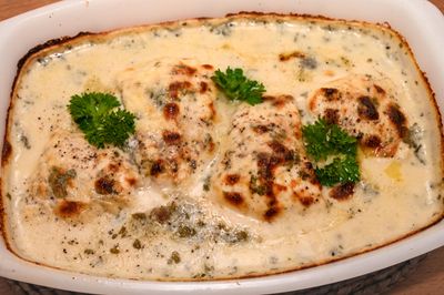Smoked Haddock in Blue Cheese Sauce