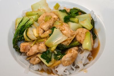 Chicken with Bok Choy, Lemon and Ginger