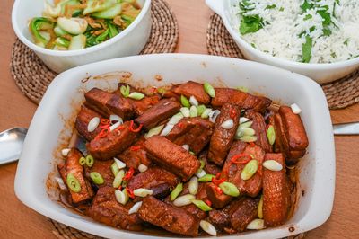 Chinese Pork Belly with Bok Choi