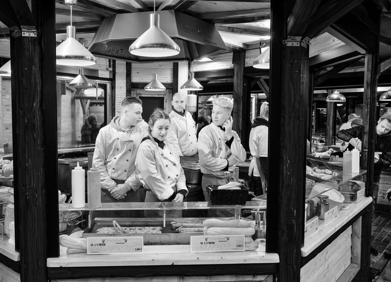 At the sausage stand