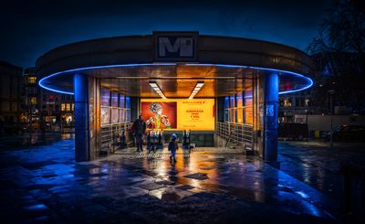 Metro entrance at Porte de Namur