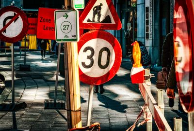 Road sign mess