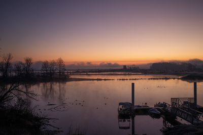 Impressive  'De Wissen' at sunrise in winter
