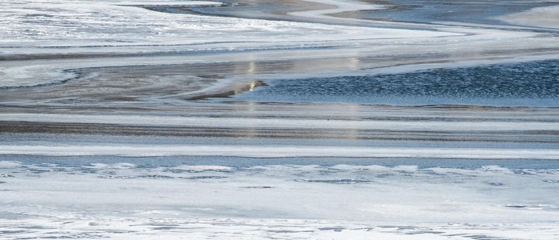 Icy River Abstract