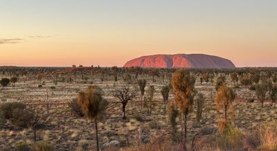 Sunrise over Uluru from Yulara