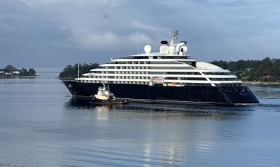 Scenic Eclispe, arriving Port Vila, from Iririki Island Resort
