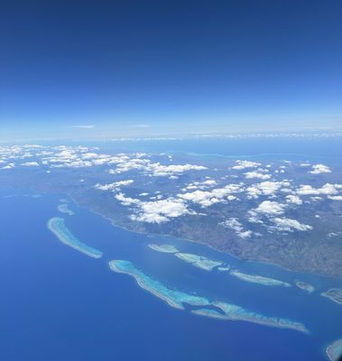 Returning over New Caledonia, enroute to Brisbane