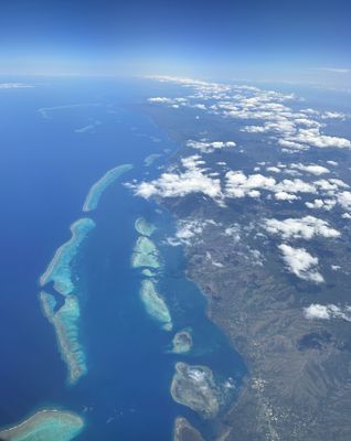 Returning over New Caledonia, enroute to Brisbane