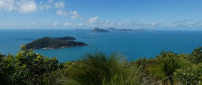Perserance Island, Pentecost Island, Lindeman Island, from Passage Peak, Hamilton Island