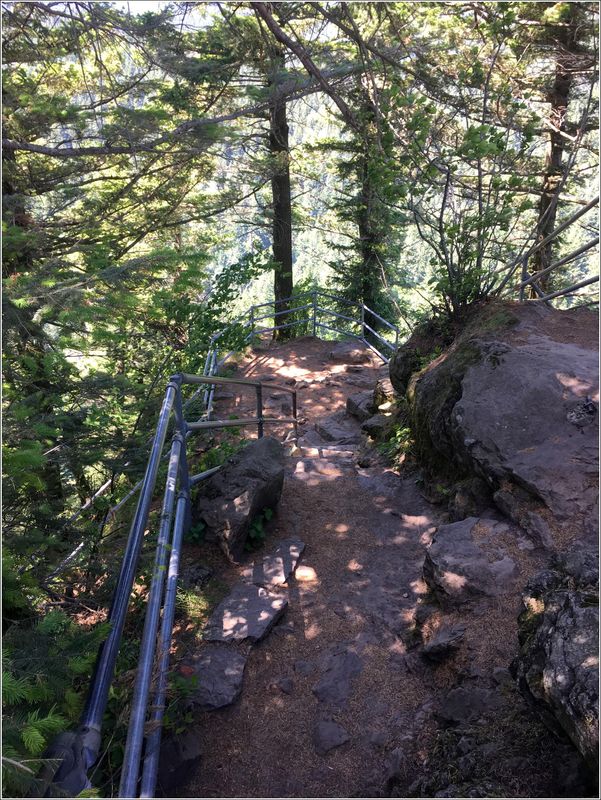 Looking back down the last ascent - Steep steps!