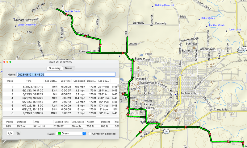 25.2 miles! Hill, Baker Creek, Willis, Berry Creek Roads (2023-06-21)