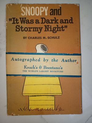 Snoopy and “It Was a Dark and Stormy Night” (1971) (signed)