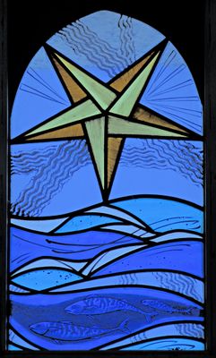 Hugh Town Catholic church, window