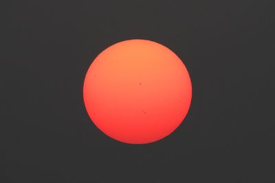 Sunspots Through the Haze