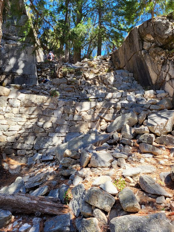 Switchbacks near top of Nevada Fall