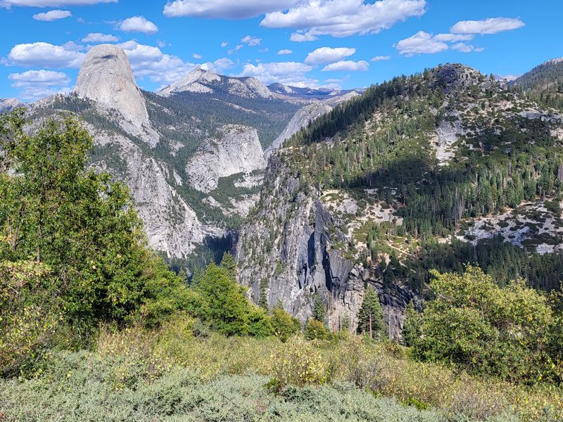 Panorama Trail into Illilouette Creek visible lower right