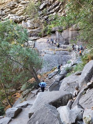 Mist Trail, headwall of Vernal Fall