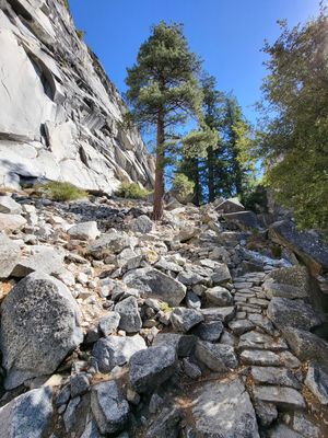 Switchbacks near top of Nevada Fall