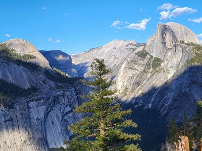View (obscured) up Tenaya Canyon